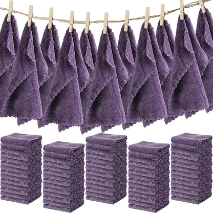 Newwiee 100 Pcs Washcloths Bulk Quick Drying Bathroom Wash Clothes 12 x 12 Inch