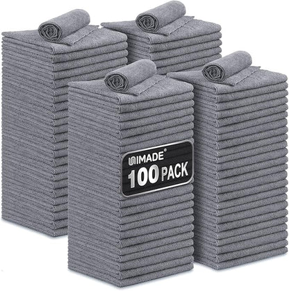 Microfiber Cleaning Cloth, 100 Pack Microfiber Towels