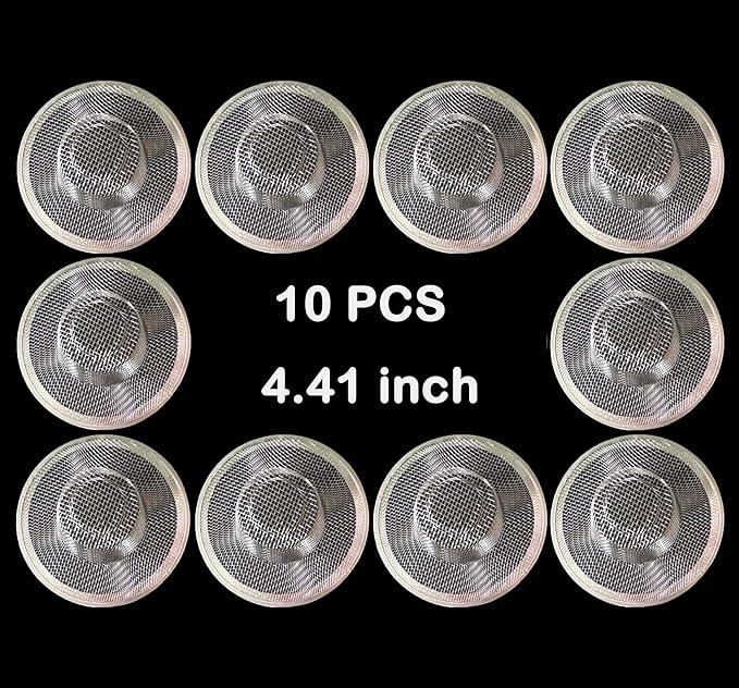 10Pcs Metal Mesh Kitchen Sink Strainer, 4.41" Stainless Steel Slop Basket