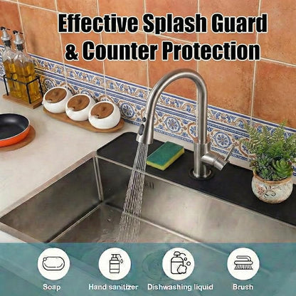 Customizable Kitchen Sink Faucet Mat: 30"Lx5.5"W Bathroom Counter Protector