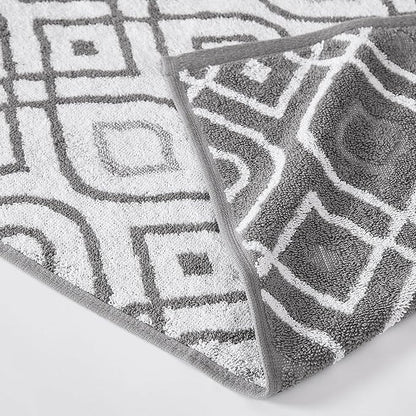 Modern Threads Oxford 6-Piece 100% Cotton Towel Set – Yarn Dyed Jacquard &