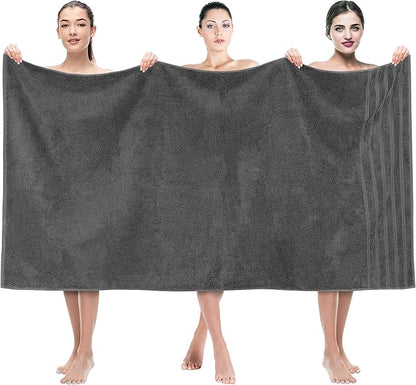 American Soft Linen 35x70 Jumbo Large Bath Towel, 600 GSM 100% Cotton Turkish