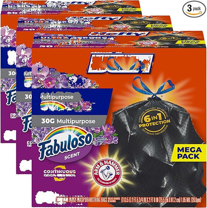 Hefty Ultra Strong 30 Gallon Trash Bags, Large Bags 30 Gallon Size, Break