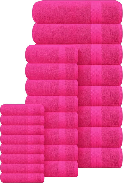 GLAMBURG Ultra Soft 24-Piece Towel Set