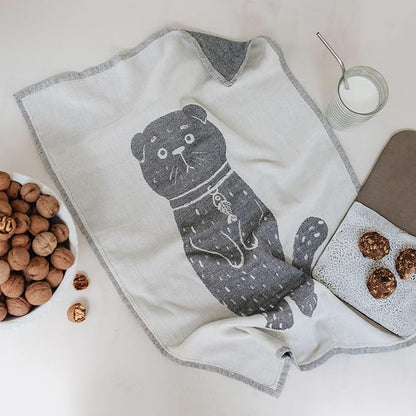 sea me at home Cat Themed Funny Dish Towels