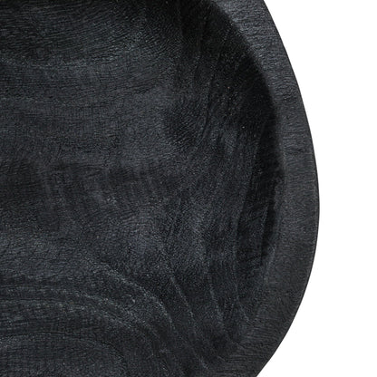 Bloomingville Hand-Carved Paulownia Wood Bowl, Black