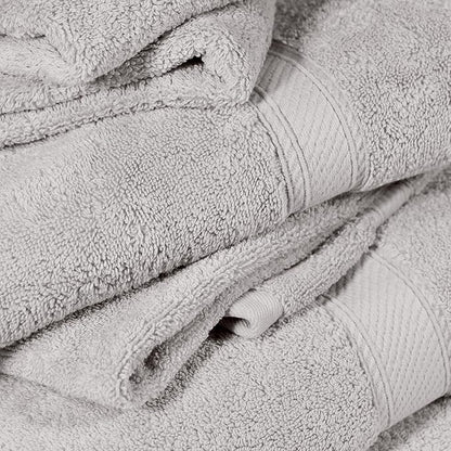 SUPERIOR Solid Egyptian Cotton Towel Set, Washcloths 13” x 13”, Hand Towels 20”