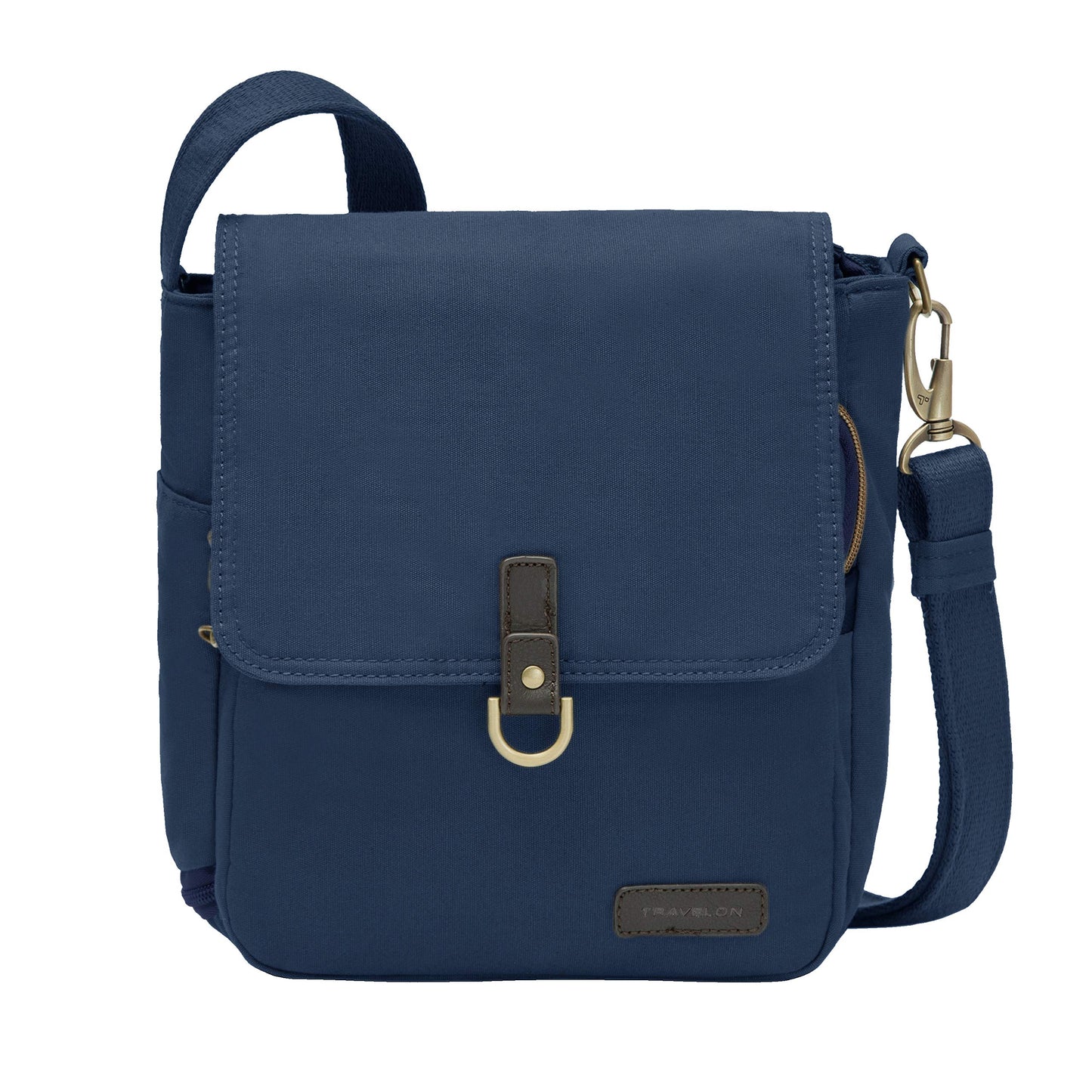 Travelon Unisex Adults Anti-theft Courier Tour Bag Tote, Navy, 11.5 X 11 X 3 US