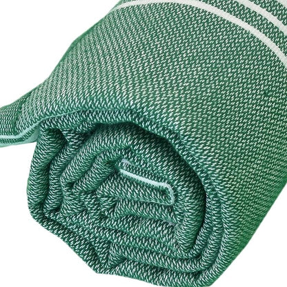 Bersuse Towels Anatolia XL Beach Blanket Throw Blanket Turkish Towel 100% Cotton Extra-Large Quick-Dry Lightweight Premium Peshtemal Towel - 61x82 Inches, Forest Green (Set of 3)