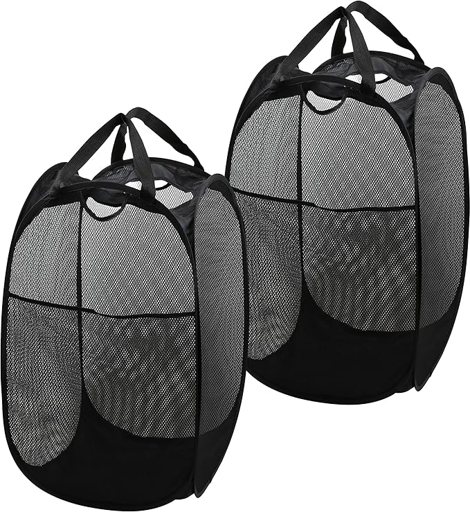 Simple Houseware Mesh Pop-Up Laundry Hamper Basket