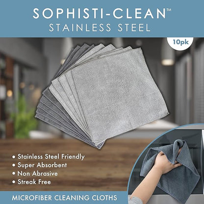 Sophisti-clean Microfiber Cleaning Cloths, Attract Dust Like a Magnet, Use Wet