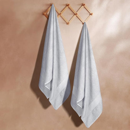 GLAMBURG Premium Cotton Oversized 2 Pack Bath Sheet 35x70-100% Pure Cotton