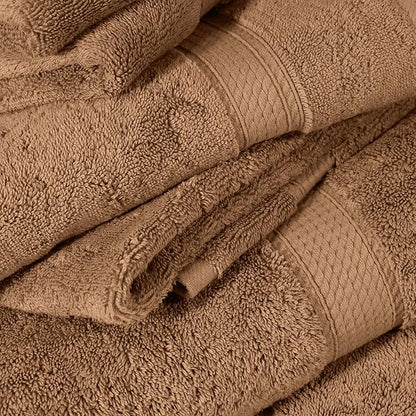 SUPERIOR Egyptian Cotton Pile 6 Piece Towel Set, Includes 2 Bath, 2 Hand