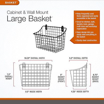 Spectrum Diversified Vintage Wall Mount Storage Basket