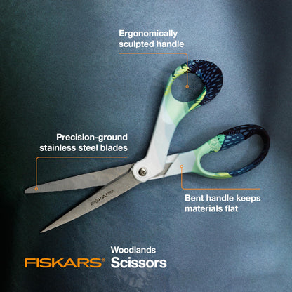 Fiskars Explore Collection Scissors, Woodlands (8 in.)