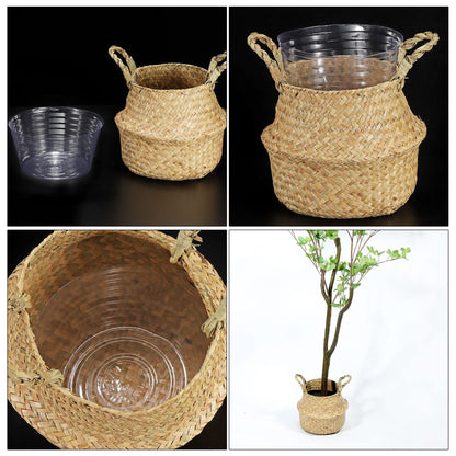 MECCANIXITY Plant Pot Saucer 6.7 Inch Plastic Round Deepened Flower Drip Tray for Indoor Outdoor, Clear Pack of 10