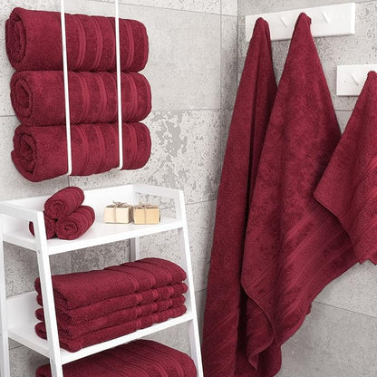 American Soft Linen Luxury 4 Piece Bath Towel Set, 600 GSM 100% Cotton Turkish