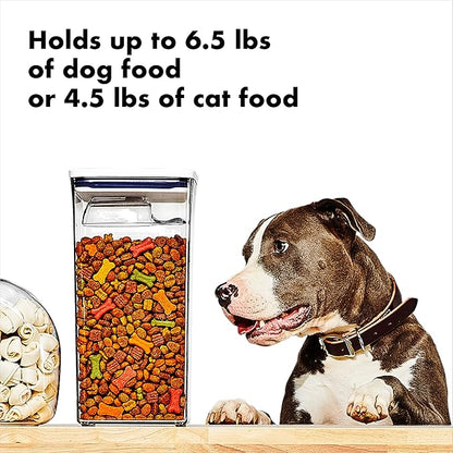 OXO Good Grips Pet Food Container 6.0 Qt | Clear | Airtight Seal |