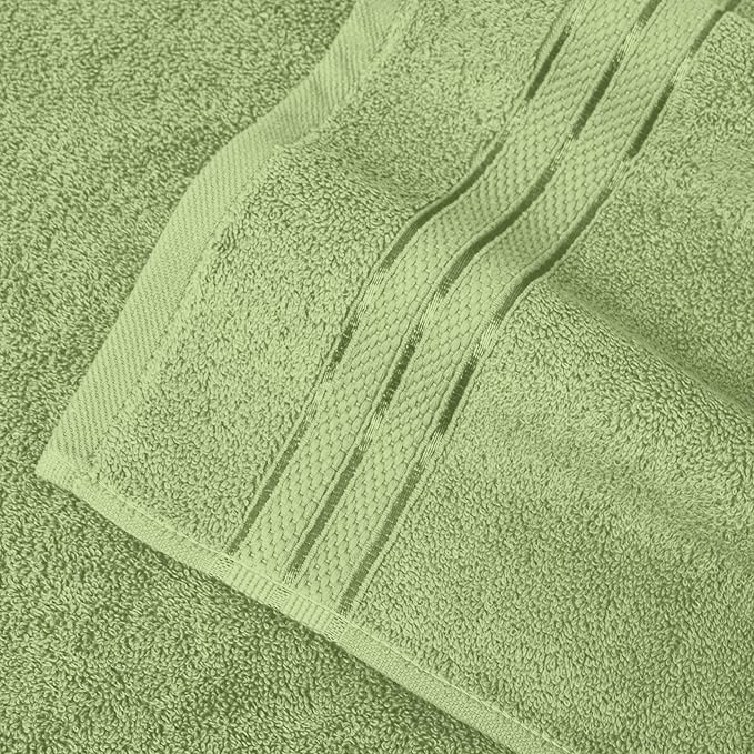 Elegant Comfort Three Line Popcorn Extra Large Luxury Bath Towel