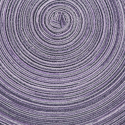 SHACOS Round Placemats Set of 4 Round Table Placemats Braided Cotton Place Mats 15 inch for Kitchen Dining Table Holiday Party (Light Purple, 4)