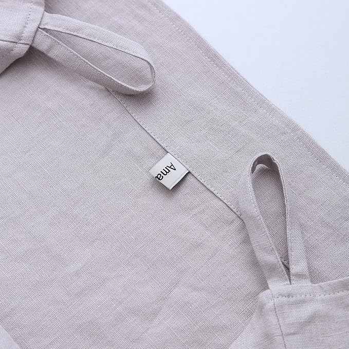 Amazhiyu Pure Linen Over The Door Laundry Hanging Hamper Bag