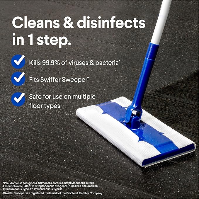 Clorox Scentiva Disinfecting Wet Mop Pad, Disposable Heads, Lavender and Jasmine