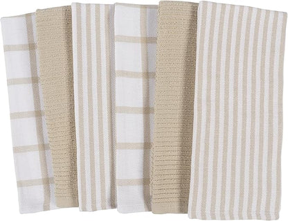 KAF Home Premium Kitchen Towels, Large 100% Cotton, Flat & Terry Absorbent Dish