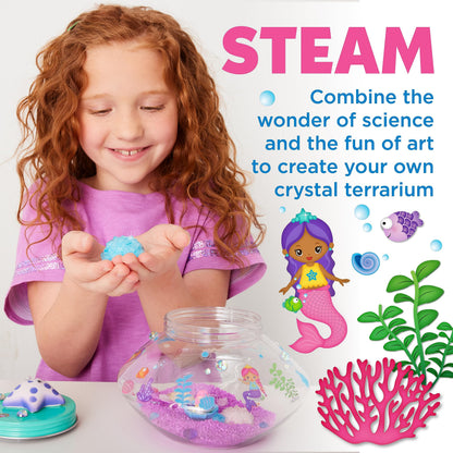 Creativity for Kids Crystal Mermaid Terrarium Kit - STEM Projects for Kids, Arts and Crafts for Girls and Boys (Ages 6+)