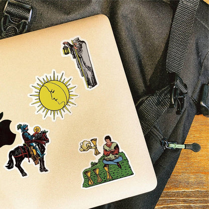 Joyppy 103 PCS Tarot Stickers for Journaling, Based on The Rider Waite Smith Tarot Cards Characters & Symbols, Astrology Occult Witchcraft Accessories Stamps Decor Gifts for Deck Beginners Learning