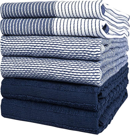 Premium Kitchen Towels | Large Cotton Dish Towels | Flat & Terry Highly