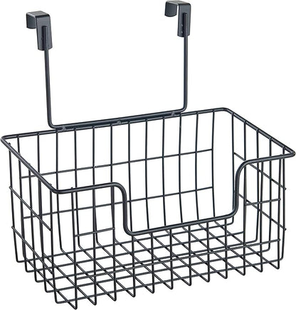 Wire Hanging Storage Basket 2 Packs, Wall Mounted Kitchen Bathroom Storage