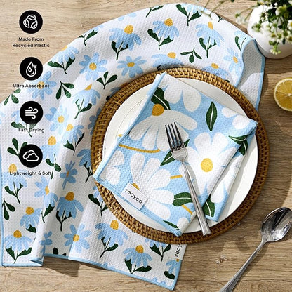 RECYCO Waffle Kitchen Towel Set of 2