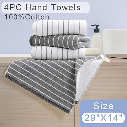 4-Pack Premium Cotton Hand Towels