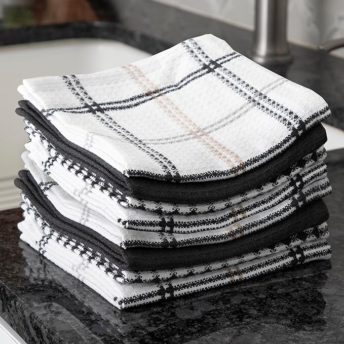 T-Fal Premium Waffle Dish Cloths, Super Soft Long Lasting 100% Cotton Flat