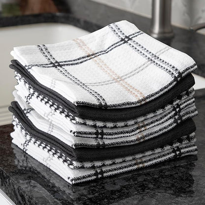 T-Fal Premium Waffle Dish Cloths, Super Soft Long Lasting 100% Cotton Flat