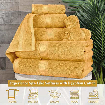 Superior Egyptian Cotton Pile Bath Towels, Ultra Soft Luxury Towel, Thick Plush