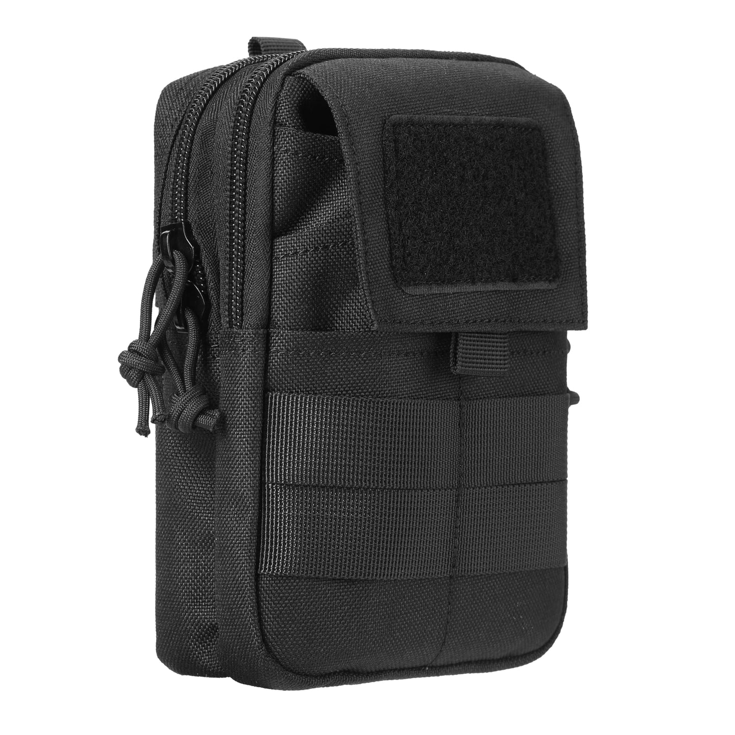 LefRight Multipurpose Tactical Molle Mobile Phone Belt Pouch EDC Gadget Slim Utility Waist Bag with Cellphone Holster Large Black