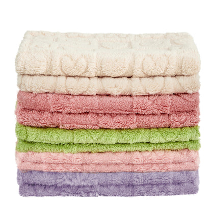 Yurhap Fleece Baby Blanket Heart Checkered Blanket, Ultra Soft Cozy Baby Blankets for Girls Boys, Fluffy Infant Toddler Newborn Receiving Blankets for Crib Stroller 30”×40” (Light Pink)