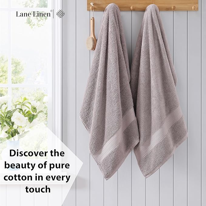 LANE LINEN Oversized Bath Towels Set of 2