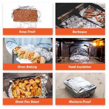 Aluminum Foil Sheets Pre Cut Pop Up, 9 x 10.75 Inches, 200 Sheets, Disposable Foil Wraps for Food, Sandwiches, BBQ, Kitchen Use, Food Service – BronzeOx