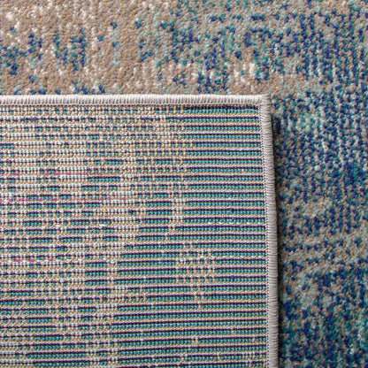SAFAVIEH Area Rug 8x10 - Madison Collection - Large - Blue & Grey, Modern Boho Abstract Design, Non-Shedding & Easy Cleaning, Ideal for Living Room, Bedroom, Office, Dining Space (MAD440M)