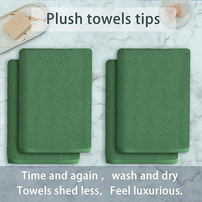VOOVA & MOVAS Hunter Green Bath Towels, Bath Towels Set of 4, Large 30" x 56"