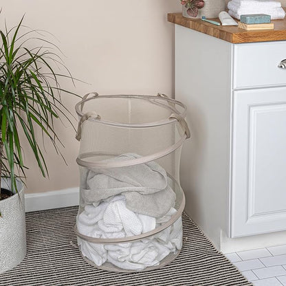 Household Essentials Pop-Up Mesh Laundry Hamper