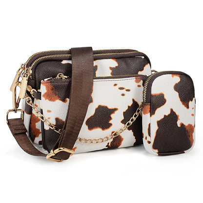 UTO Small Crossbody Bags for Women 3 in 1 Trendy Belt Purse Fashion Designer Mini Cute Sling Fanny Chest Pack