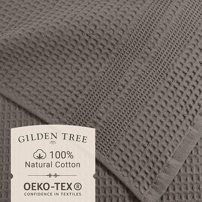 GILDEN TREE Waffle Bath Sheet Large Bath Towels Quick Dry Thin Body Towels
