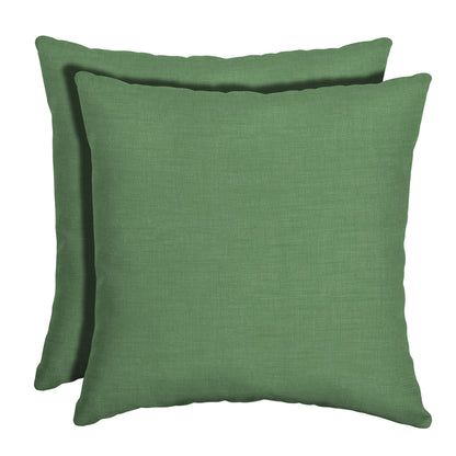 Arden Outdoor Toss Pillow, 2 Pack, 16 x 16, Rain-Proof, Fade Resistant Pistachio Botanical
