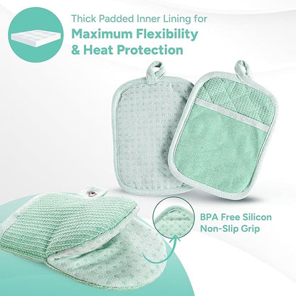 Casa Platino Heat Resistant Oven Mitts & Pot Holders, 4-Piece – Oven Mitt