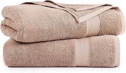 LANE LINEN 100% Natural Cotton Bath Sheets 2 Pack