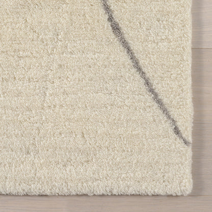 Rugs USA Beachwood Ivory/Grey, 6' x 9', Handmade, Trellis, Wool, Soft and Cozy, High Traffic, Stain Resistant, Easy Clean, Durable Area Rug for Bedroom, Living Room, Dining, Den, Foyer, Entryway