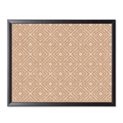 U Brands Fashion Cork Bulletin Board, 16" x 20" Inches, Black Wood Frame